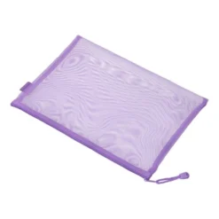 BOLSA ZIPPER BAG LIDERPAPEL POLIESTER TRANSPIRABLE MULTIUSOS DIN A4 MORADO PASTEL