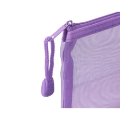 BOLSA ZIPPER BAG LIDERPAPEL POLIESTER TRANSPIRABLE MULTIUSOS DIN A5 MORADO PASTEL