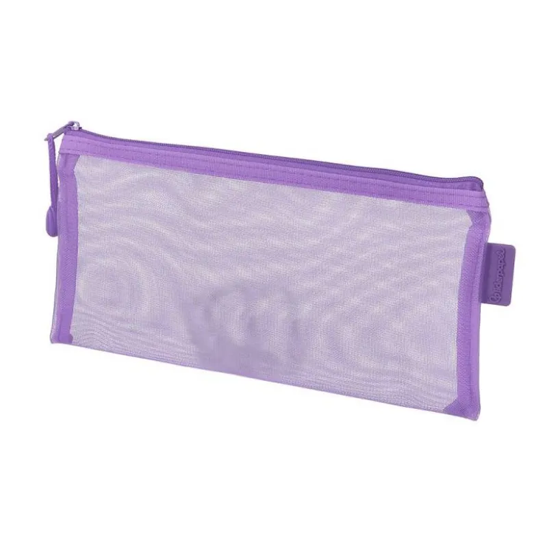 BOLSA ZIPPER BAG LIDERPAPEL POLIESTER TRANSPIRABLE MULTIUSOS TICKET 230X115 MM MORADO PASTEL