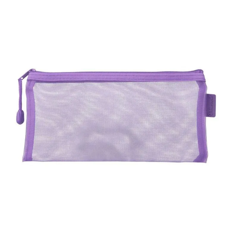 BOLSA ZIPPER BAG LIDERPAPEL POLIESTER TRANSPIRABLE MULTIUSOS TICKET 230X115 MM MORADO PASTEL