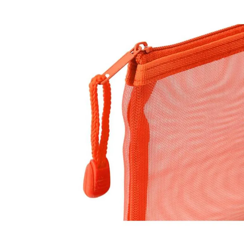 BOLSA ZIPPER BAG LIDERPAPEL POLIESTER TRANSPIRABLE MULTIUSOS DIN A5 NARANJA