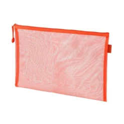 BOLSA ZIPPER BAG LIDERPAPEL POLIESTER TRANSPIRABLE MULTIUSOS DIN A5 NARANJA