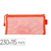 BOLSA ZIPPER BAG LIDERPAPEL POLIESTER TRANSPIRABLE MULTIUSOS TICKET 230X115 MM NARANJA