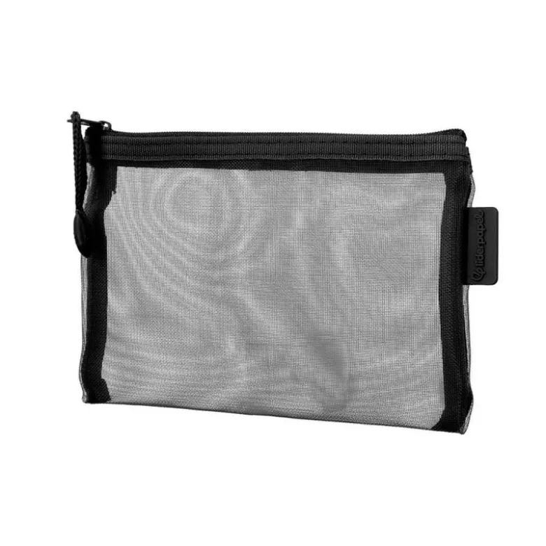 BOLSA ZIPPER BAG LIDERPAPEL POLIESTER TRANSPIRABLE MULTIUSOS DIN A6 NEGRO