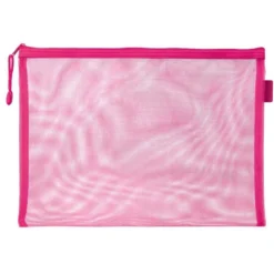 BOLSA ZIPPER BAG LIDERPAPEL POLIESTER TRANSPIRABLE MULTIUSOS DIN A4 ROSA