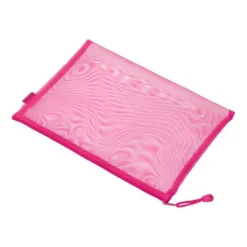 BOLSA ZIPPER BAG LIDERPAPEL POLIESTER TRANSPIRABLE MULTIUSOS DIN A4 ROSA