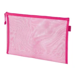 BOLSA ZIPPER BAG LIDERPAPEL POLIESTER TRANSPIRABLE MULTIUSOS DIN A4 ROSA