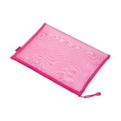 BOLSA ZIPPER BAG LIDERPAPEL POLIESTER TRANSPIRABLE MULTIUSOS DIN A5 ROSA
