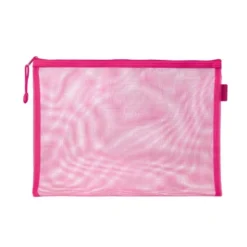 BOLSA ZIPPER BAG LIDERPAPEL POLIESTER TRANSPIRABLE MULTIUSOS DIN A5 ROSA