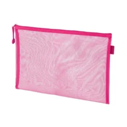 BOLSA ZIPPER BAG LIDERPAPEL POLIESTER TRANSPIRABLE MULTIUSOS DIN A5 ROSA