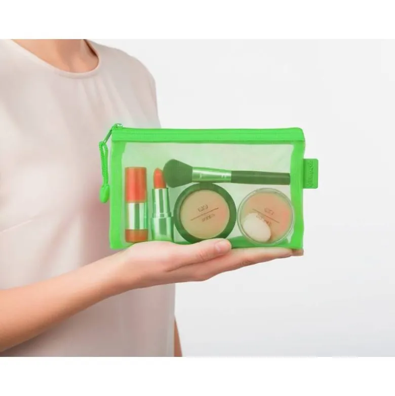 BOLSA ZIPPER BAG LIDERPAPEL POLIESTER TRANSPIRABLE MULTIUSOS DIN A6 VERDE PASTEL