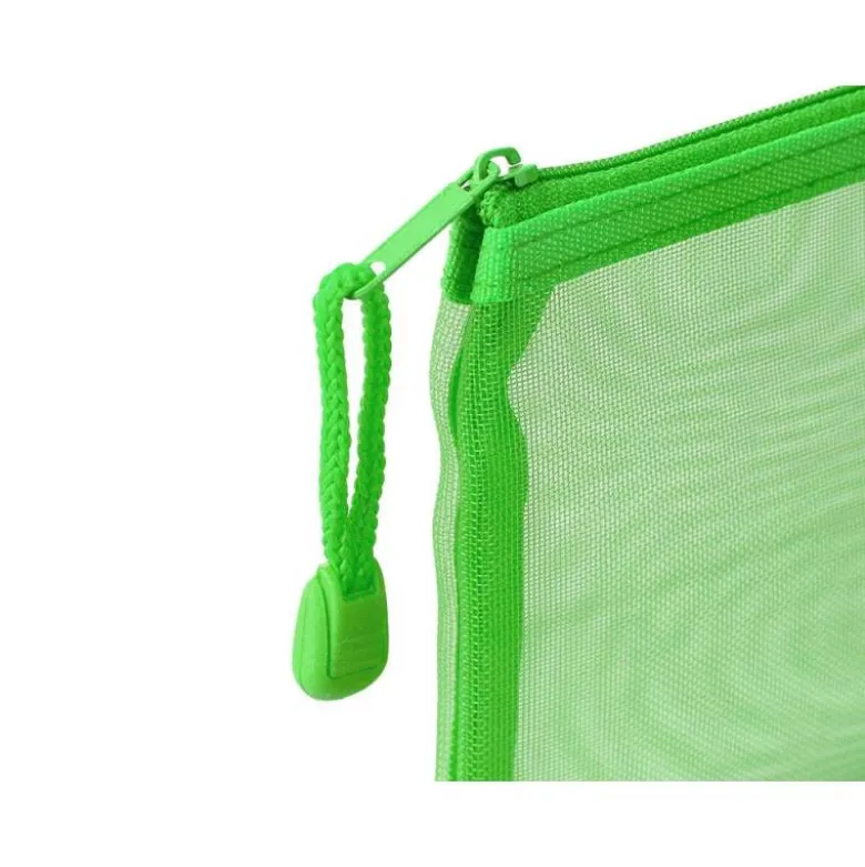 BOLSA ZIPPER BAG LIDERPAPEL POLIESTER TRANSPIRABLE MULTIUSOS DIN A6 VERDE PASTEL