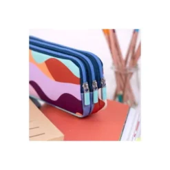BOLSO ESCOLAR PORTATODO MILAN THE FUN MULTICOLOR 3 CREMALLERAS 220X80X100 MM