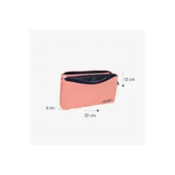 BOLSO ESCOLAR PORTATODO MILAN 1918 COLLECTION 3 CREMALLERAS Y 5 COMPARTIMENTOS ROSA 215X35X125 MM