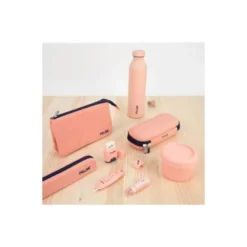 BOLSO ESCOLAR PORTATODO MILAN 1918 COLLECTION 3 CREMALLERAS Y 5 COMPARTIMENTOS ROSA 215X35X125 MM