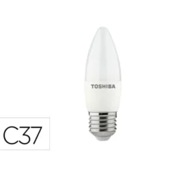 BOMBILLA LED TOSHIBA C37 E27 5W 3000K LUZ FRIA