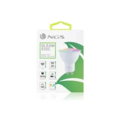 BOMBILLA NGS BULB WIFI LED GLEAM 510C HALOGENA COLORES 5W 460 LUMENES BASE GU10 REGULABLE EN INTESIDAD