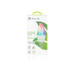 BOMBILLA NGS SMART WIFI LED BULB GLEAM 514C HALOGENA COLORES 5W 500 LUMENES E14 REGULABLE EN INTESIDAD
