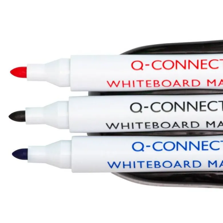 BORRADOR Q-CONNECT MAGNETICO CON ROTULADOR NEGRO ROJO Y AZUL PARA PIZARRA BLANCA