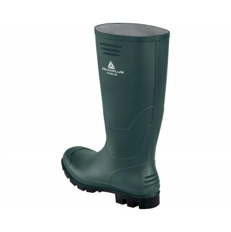 BOTAS DELTAPLUS DE SEGURIDAD STONE PVC VERDE SUELA DE TACOS TALLA 44