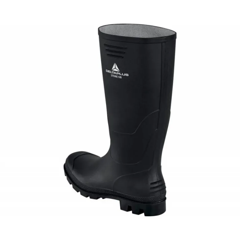 BOTAS DELTAPLUS DE SEGURIDAD STONE PVC NEGRO SUELA DE TACOS TALLA 40