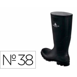 BOTAS DELTAPLUS DE SEGURIDAD STONE PVC NEGRO SUELA DE TACOS TALLA 38