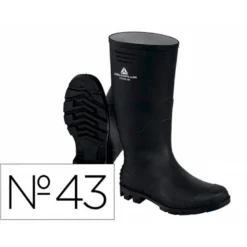 BOTAS DELTAPLUS DE SEGURIDAD STONE PVC NEGRO SUELA DE TACOS TALLA 43