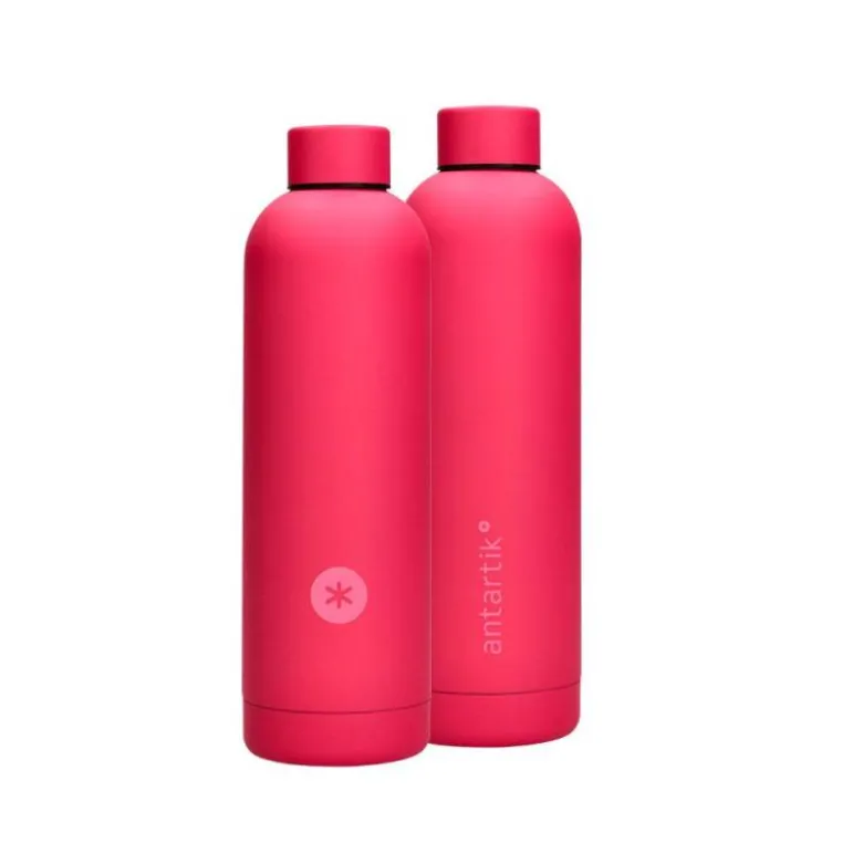 BOTELLA ANTARTIK ISOTERMICA ACERO INOXIDABLE LIBRE DE BPA 500ML EXPOSITOR CON 8 BOTELLAS