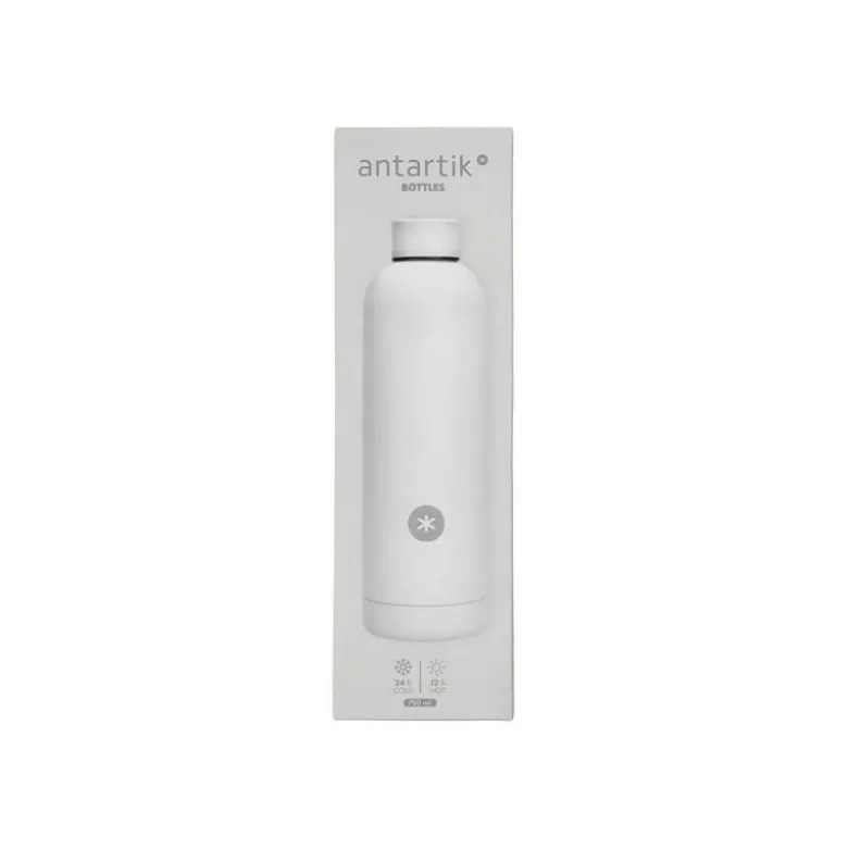 BOTELLA PORTALIQUIDOS ANTARTIK ISOTERMICA ACERO INOXIDABLE LIBRE DE BPA COLOR BLANCO 750 ML