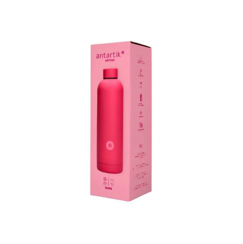 BOTELLA PORTALIQUIDOS ANTARTIK ISOTERMICA ACERO INOXIDABLE LIBRE DE BPA COLOR FUCSIA 750 ML