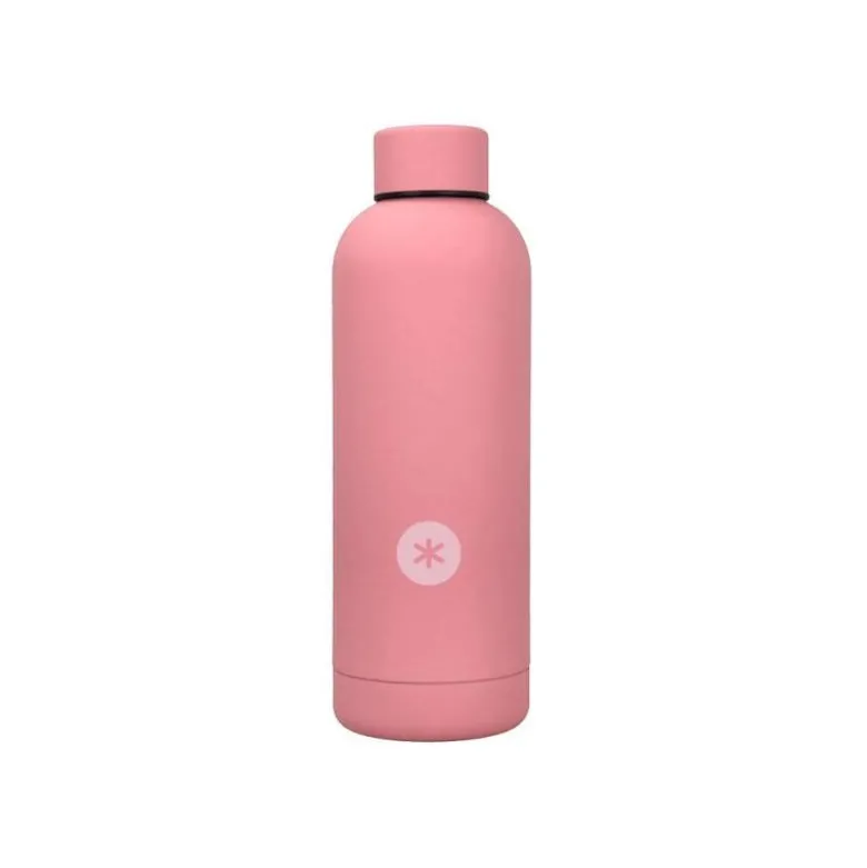 BOTELLA PORTALIQUIDOS ANTARTIK ISOTERMICA ACERO INOXIDABLE LIBRE DE BPA COLOR ROSA 500 ML