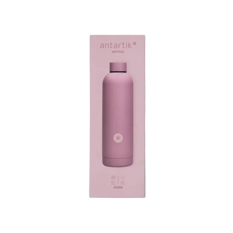 BOTELLA PORTALIQUIDOS ANTARTIK ISOTERMICA ACERO INOXIDABLE LIBRE DE BPA COLOR ROSA 500 ML