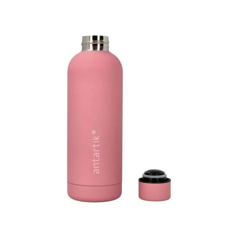 BOTELLA PORTALIQUIDOS ANTARTIK ISOTERMICA ACERO INOXIDABLE LIBRE DE BPA COLOR ROSA 500 ML