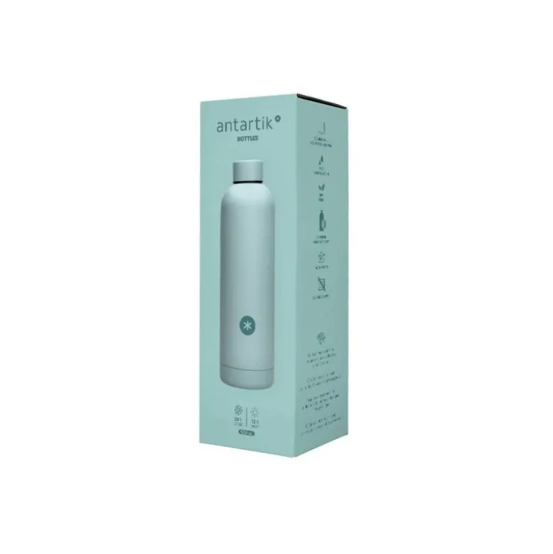 BOTELLA PORTALIQUIDOS ANTARTIK ISOTERMICA ACERO INOXIDABLE LIBRE DE BPA COLOR MENTA 500 ML