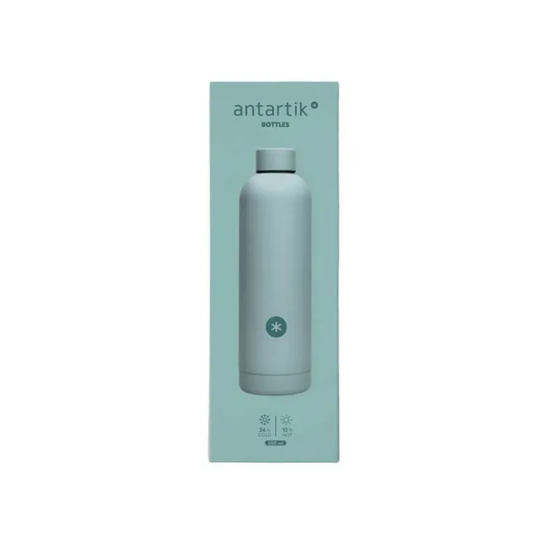 BOTELLA PORTALIQUIDOS ANTARTIK ISOTERMICA ACERO INOXIDABLE LIBRE DE BPA COLOR MENTA 500 ML