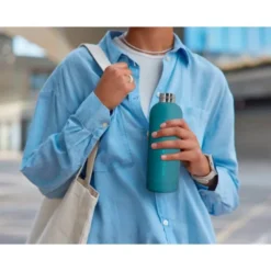 BOTELLA PORTALIQUIDOS ANTARTIK ISOTERMICA ACERO INOXIDABLE LIBRE DE BPA COLOR TURQUESA 500 ML