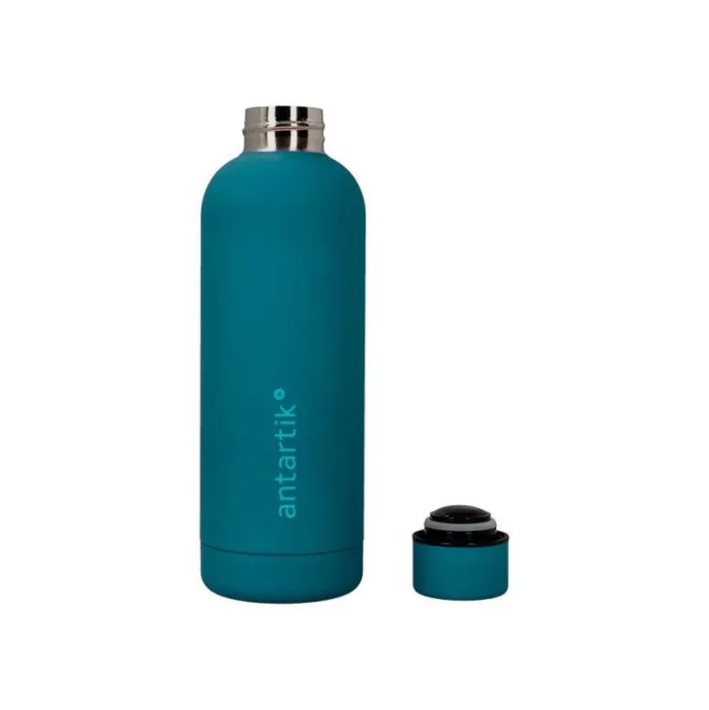 BOTELLA PORTALIQUIDOS ANTARTIK ISOTERMICA ACERO INOXIDABLE LIBRE DE BPA COLOR TURQUESA 500 ML
