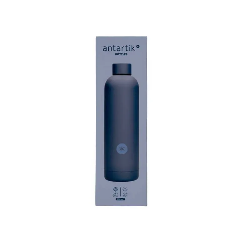 BOTELLA PORTALIQUIDOS ANTARTIK ISOTERMICA ACERO INOXIDABLE LIBRE DE BPA COLOR AZUL 75O ML