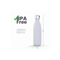 BOTELLA PORTALIQUIDOS IBILI ACERO INOXIDABLE TERMO COLOR AZUL CAPACIDAD 500 ML