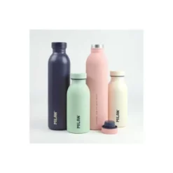 BOTELLA PORTALIQUIDOS MILAN ACERO INOXIDABLE TERMO COLOR ROSA 591 ML