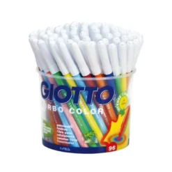 Bote 96 Rotuladores marca Giotto turbo 12 colores