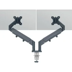 BRAZO PARA MONITOR LEITZ ERGO SPACESAVING DUAL GRIS OSCURO