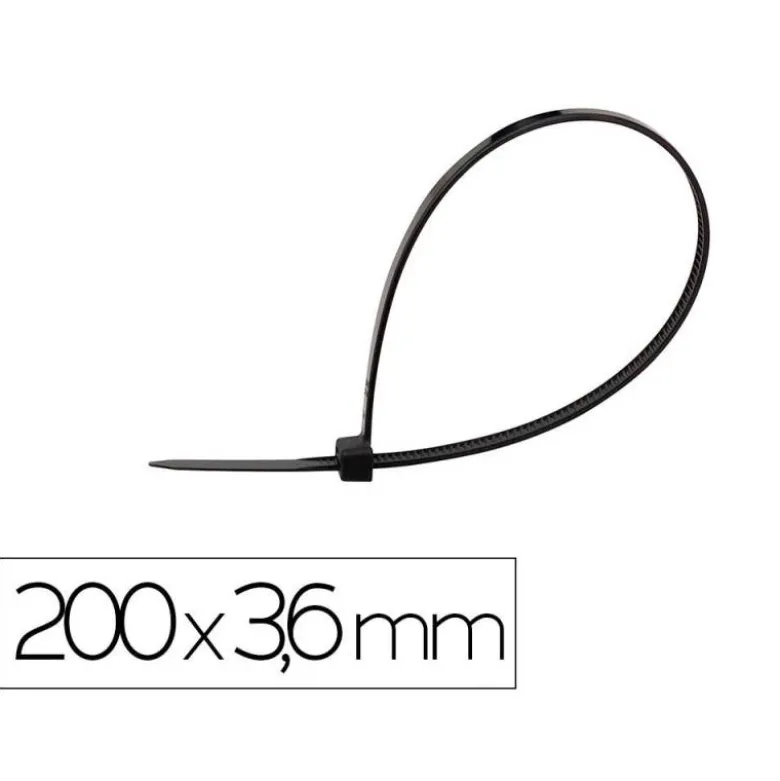 BRIDA Q-CONNECT COLOR NEGRO 200X3,6 MM BOLSA DE 100 UNIDADES