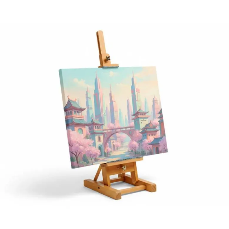 CABALLETE PINTOR DE SOBREMESA LIDERPAPEL MADERA DE PINO BARNIZADO 34X16X13 CM CERTIFICADO FSC
