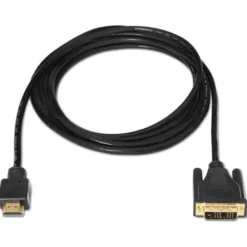 CABLE AISENS DVI A HDMI DVI18+1/M-HDMI A/M FULL HD COLOR NEGRO LONGITUD 1,8 M