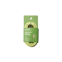 CABLE GROOVY USB 2.0 A USB C APPLE LIGHTNING LONGITUD 1 MT SILICONA COLOR VERDE TE