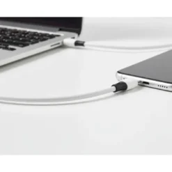 CABLE USB-C A APPLE Q-CONNECT PVC LONGITUD 2M BLANCO