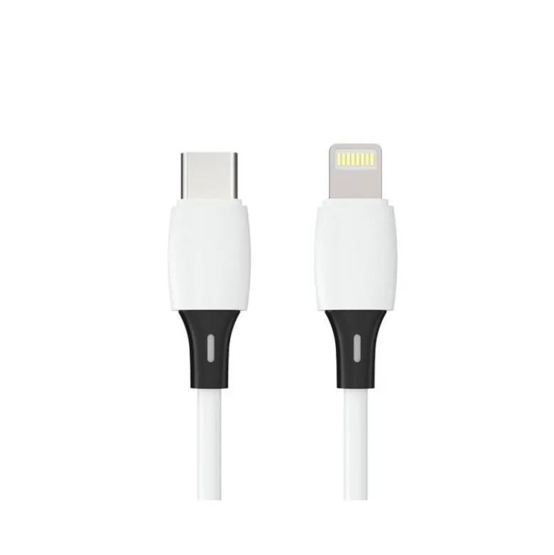 CABLE USB-C A APPLE Q-CONNECT PVC LONGITUD 2M BLANCO