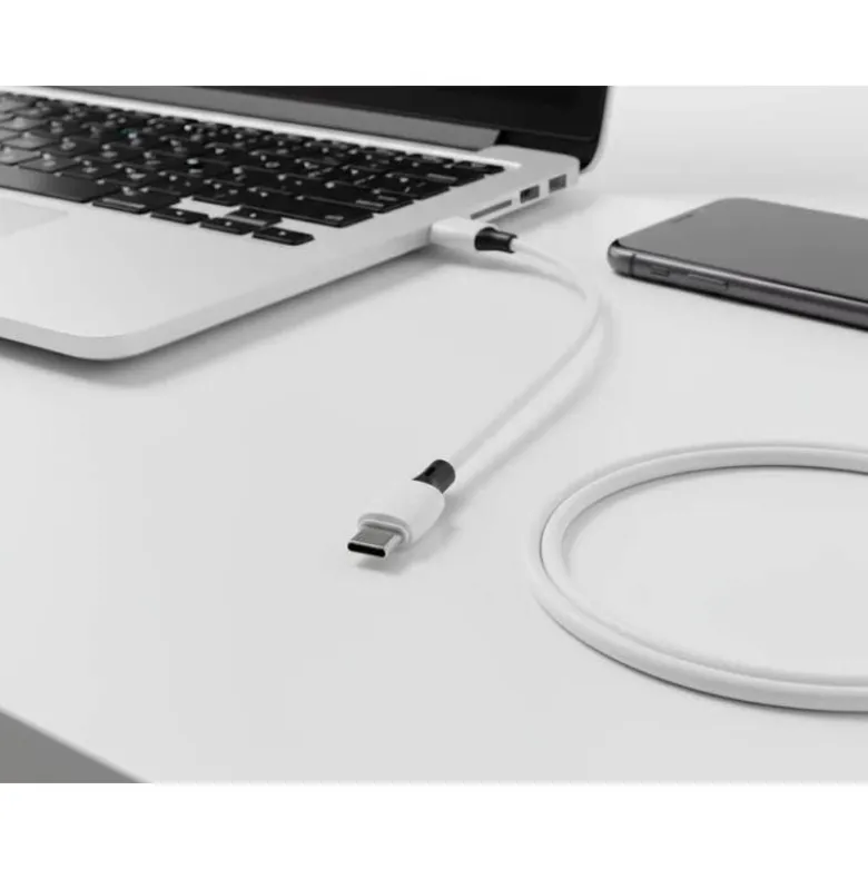 CABLE USB-C A USB-A Q-CONNECT PVC LONGITUD 1M BLANCO