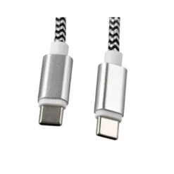 CABLE USB-C A USB-C Q-CONNECT NAILON LONGITUD 1M BLANCO